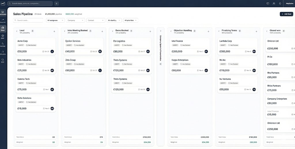 HeySales Dashboard